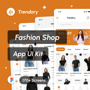 Home trendory fashion shop app ui kit